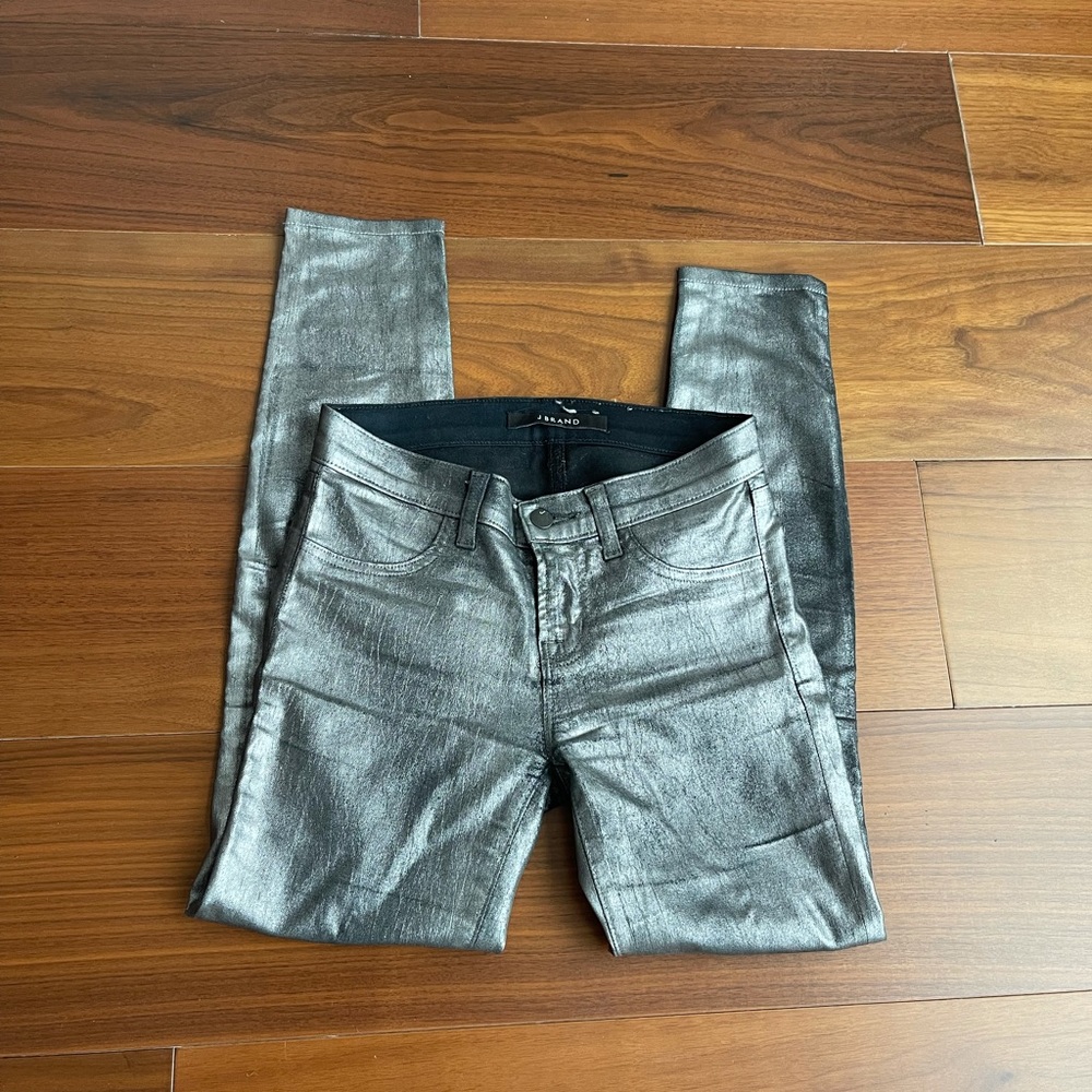 J Brand Super SkinnyCTM Silver 23